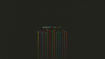 Desktop Wallpaper Stay Positive Minimal Quotes Artwork HD
