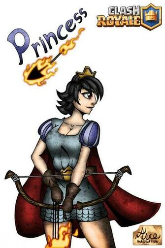 Clash Royale Princess Princesa By Asce Art Master On