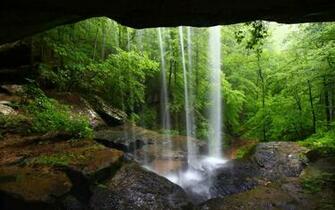 Of The Waterfall From Cave Wallpaper And Image