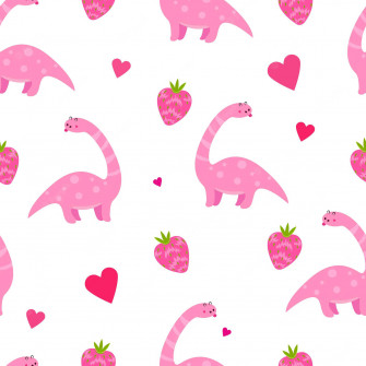 A Fun And Cute Dinosaur Pattern Wallpaper