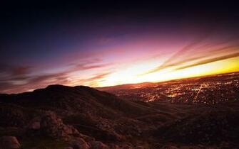Wallpaper Landscape Cool Sunset