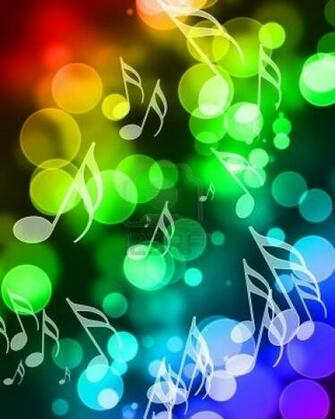 Colorful Music Notes Background