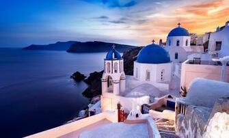 Oia Santorini Greece Aegean Sea