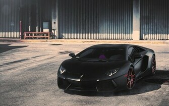 Black Matte Lamborghini Aventador Wallpaper