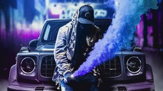 Boy With His Gwagon Smoke Bomb Laptop Full HD 1080p 4k Wallpaper