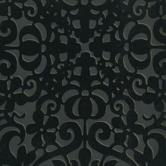 Black Flock Stylized Ironwork Khatira Eijffinger Wallpaper