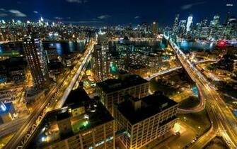 Manhattan At Night Wallpaper