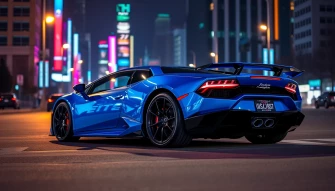 Neon Blue Lamborghini Wallpaper
