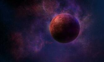 Wallpaper Planet Moria On Violet Background Desktop