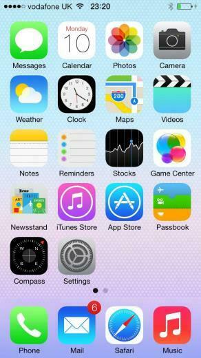 Home Screen With Default Wallpaper Left And Settings Right