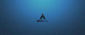 Wallpaper Archlinux Os Black Blue Dual Wide