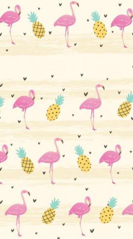 Flamingo Pattern Papel De Parede