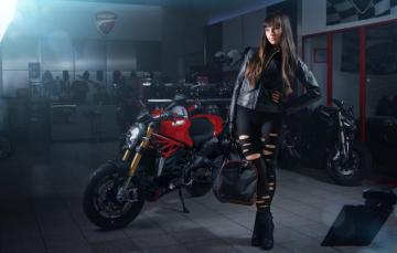 Wallpaper Girl Light Ducati Monster Studio Motorcycle Bags