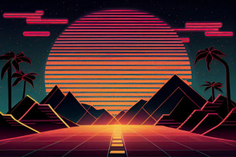 Wall Mural Retro 80s Background From Scandiwall Wallpaper
