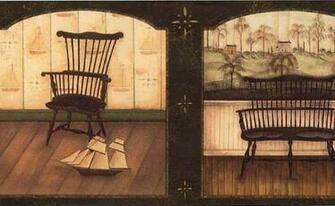 Woodwork Wall Border Wallpaper 51192730b Primitive