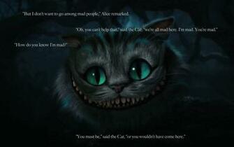 Cats Alice In Wonderland Quotes Cheshire Cat Wallpaper