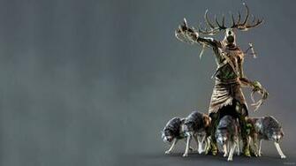 Witcher Fantasy Warrior Monster Dark Creature Wolf Wolves Wallpaper