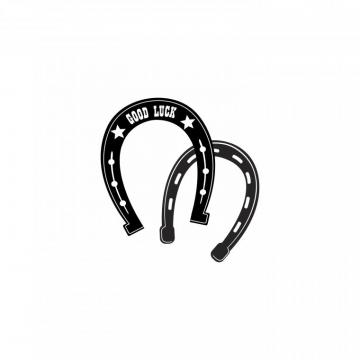 Horse Shoe Icon Lucky Steel Horseshoes Vector Set Isolated On
