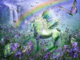 Unicorn Of The Butterflies Yorkshire Wallpaper