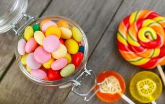 Wallpaper Colorful Candy Sweets Lollipops Sweet
