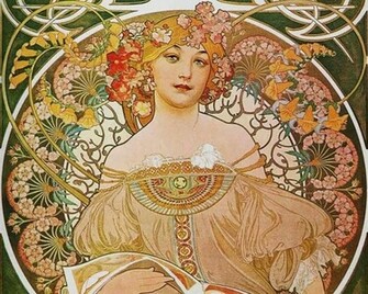 Alphonso Mucha Art Painting Wallpaper Arts