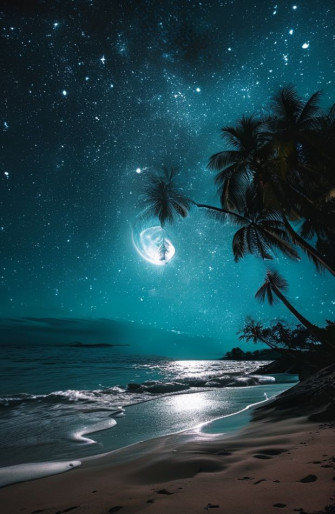 Beach Moon Wallpaper