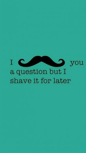 Beard Shaped I Love You iPhone Wallpaper Top