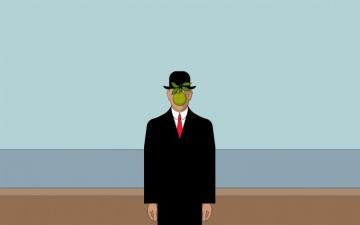 Rene Magritte Painting Wallpaper Stock