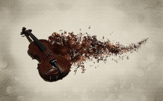 Violin Art Abstract Wallpaper