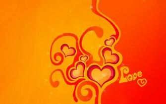 Abstract Love Yellow Amp Orange Wallpaper
