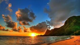Wallpaper Beach Sunset 1080p For Desktop High Definition