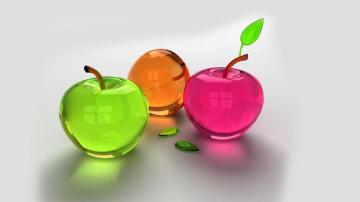 Glass Apples Choice Wallpaper