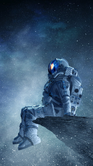 Astronaut Outer Space Stars Planet 4k Wallpaper
