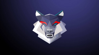 4k Ultra HD Geometric Wolf Vector Art Wallpaper
