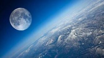 Luna Planeta Tierra Espacio Wallpaper