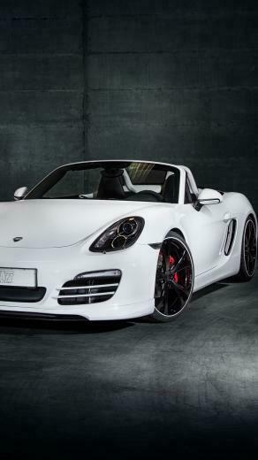 Wallpaper Porsche Boxster White Convertible