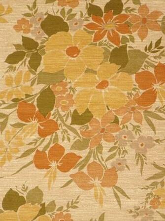 Floral Wallpaper Retro Behang Met Bloemen Vintage