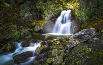 Wallpaper Stones Waterfall Norway Norefjell