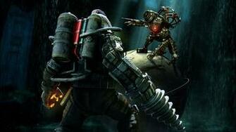Wallpaper Bioshock Big Daddy Sister Bioshok Games Photo