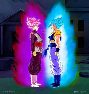 Goku Black Rose Vs Gohan Blue Image