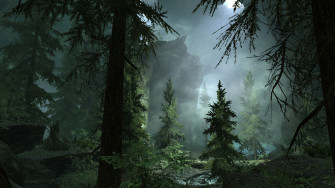 Foggy Forest Background Wallpaper