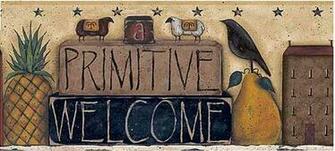Primitive Welcome Wallpaper Border