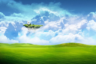 Floating Island Wallpaper