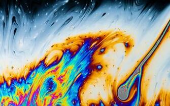 Wallpaper Fluid Stains Lines Spots Colorful
