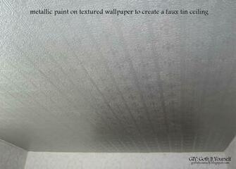 Giy Goth It Yourself Create A Faux Tin Ceiling With Wallpaper