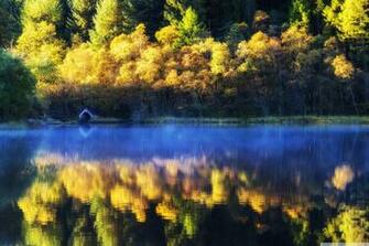 Loch Chon Boathouse Autumn 4k HD Desktop Wallpaper For