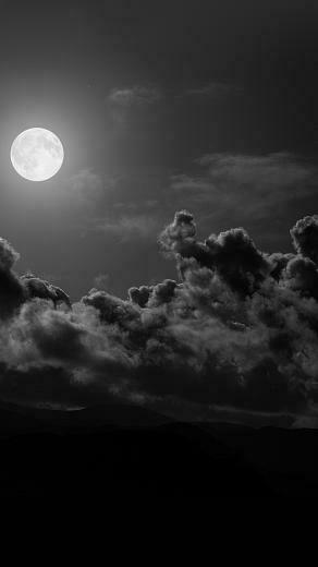 Moon Clouds iPhone Wallpaper