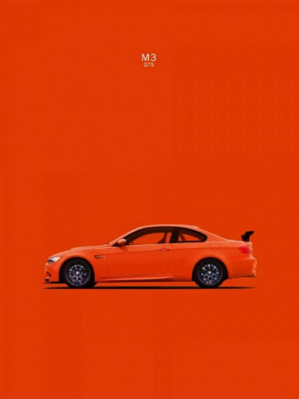 Bmw M3 Gts Orange By Mark Rogan Art Print Poster Amazon