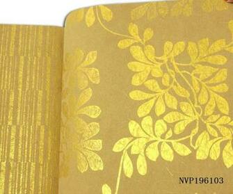 Floral Leaves Natural Fiber Nonwoven 3d Wallpaper