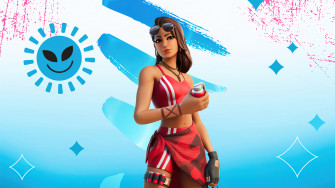 Fortnite Boardwalk Ruby Cosmic Summer 4k Phone iPhone Wallpaper 9730a